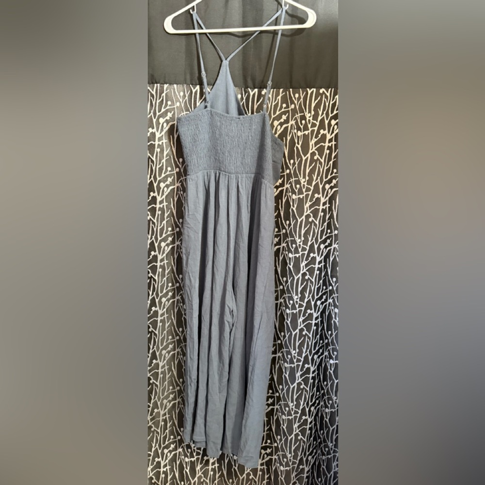 Amazon asymmetrical Heather Blue Jumpsuit- Large- NWOT
